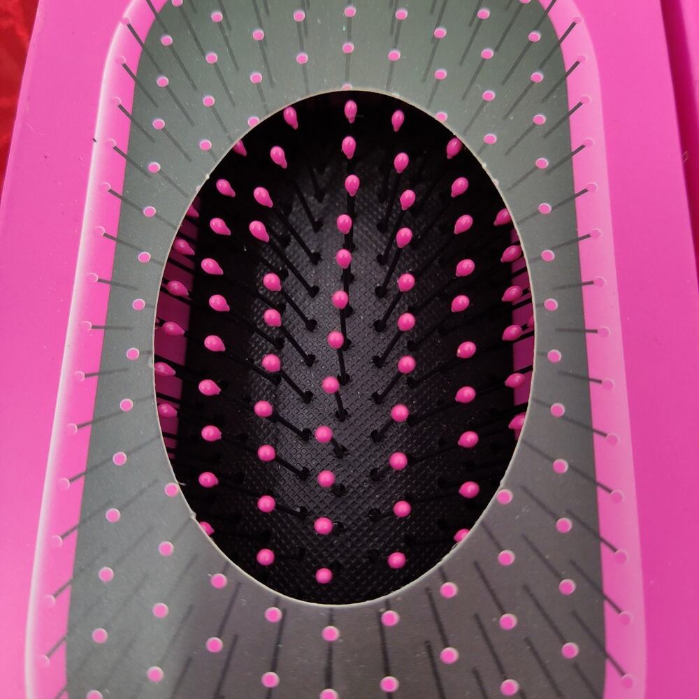 2X Conair The Knot Dr. Pro Brite Wet & Dry Detangler Pink Hair Brushes - Picture 3 of 7